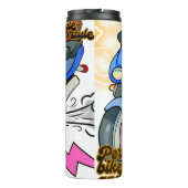 Minimal Bike Art Graphic Thermosbecher (Rückseite)