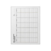 Minimal Bill Payment Calendar Notizblock (Rotiert)