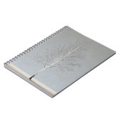 Minimal Birch Tree Soft Gray Notebook Notizblock (Linke Seite)