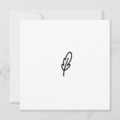 Minimal Bird Doodle Birthday Card Karte (Rückseite)