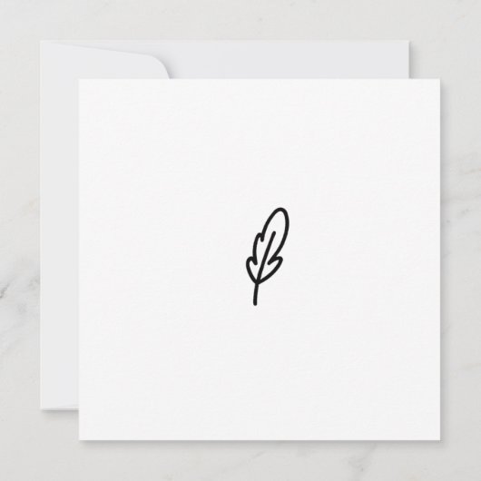 Minimal Bird Doodle Birthday Card Karte (Rückseite)