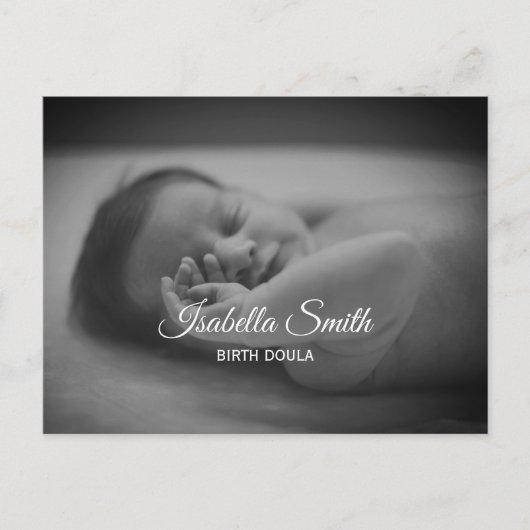 Minimal Birth Doula Newborn Care Design Postkarte (Vorderseite)