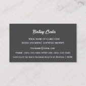 Minimal Birth Doula Newborn Care Design Visitenkarte (Rückseite)