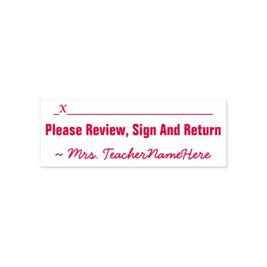 Minimal "Bitte überprüfen, unterzeichnen und zurüc Permastempel (Design)