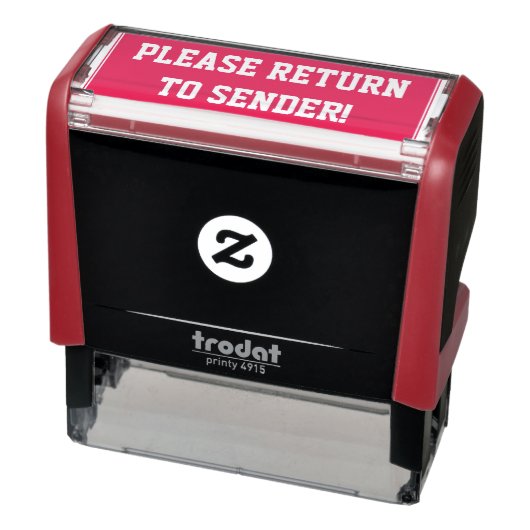 Minimal "BITTE ZURÜCK ZUM SENDER!" Briefmarke Permastempel (Produkt)