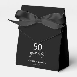 Minimal Black 50 Jahre Hochzeitstag Geschenkschachtel