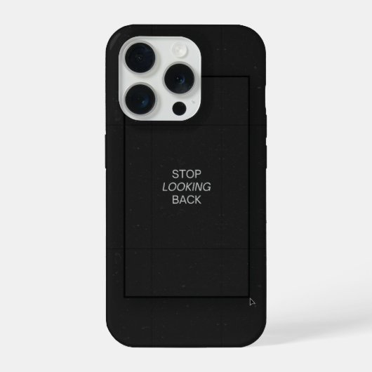 Minimal Black Aesthetic Quote Phone Case iPhone Hülle (Rückseite)