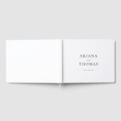 Minimal Black and White Custom Wedding Gästebuch (Voll)