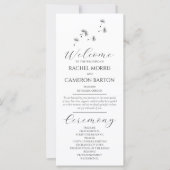 Minimal Black and White Dandelion Puff Zeremonie (Vorderseite)