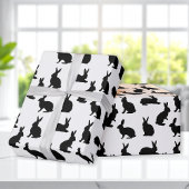 Minimal Black And White Easter Bunny Pattern Geschenkpapier