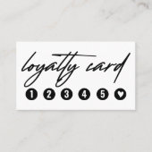 Minimal Black and White Lashes Nails Loyalitätskar Treuekarte (Vorderseite)
