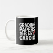 Minimal Black and White Teacher Grading Quote Mug Kaffeetasse (Links)