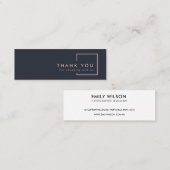 MINIMAL BLACK BLUSH RECTANGLE DANK DANK DANK DANK  MINI VISITENKARTE (Vorne/Hinten)