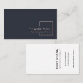 MINIMAL BLACK BLUSH RECTANGLE DANK DANK DANK DANK VISITENKARTE (Vorne/Hinten)