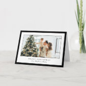 Minimal Black Border Foto Elegante Weihnachten (Vorderseite)
