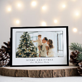 Minimal Black Border Foto Elegante Weihnachten