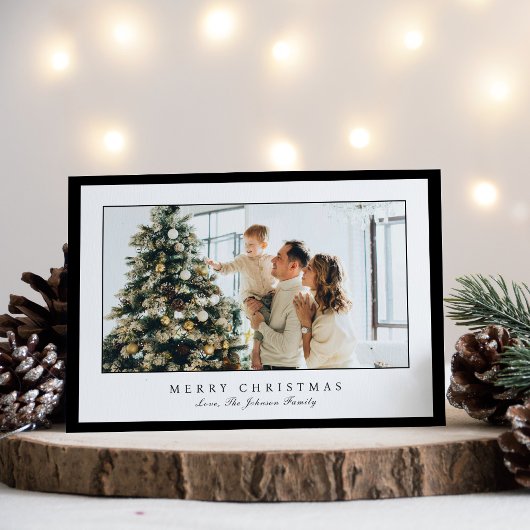 Minimal Black Border Foto Elegante Weihnachten