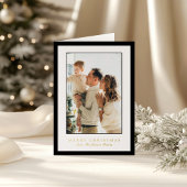 Minimal Black Border Photo Elegant Christmas