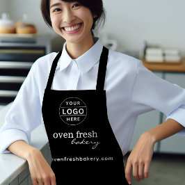 Minimal Black Business Logo Konditorei Koch Bäcker Schürze
