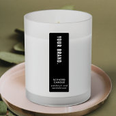 Minimal Black Candle Jar Thin Vertikal wasserdicht Etiketten