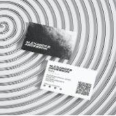 Minimal Black Charcoal Scribble Beruflich Visitenkarte