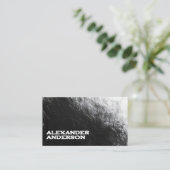 Minimal Black Charcoal Scribble Beruflich Visitenkarte (Stehend Vorderseite)