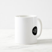 Minimal Black Circle Logo Placeholder | Modern Cus Kaffeetasse (VorderseiteRechts)