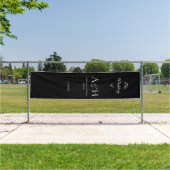 Minimal Black Fabric Wedding Welcome Banner (InSitu)
