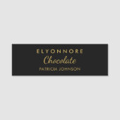 Minimal Black Gold Custom Staff Namensschild (Vorderseite)