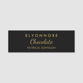 Minimal Black Gold Custom Staff Namensschild