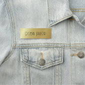 Minimal Black Gold Moderne Beruflich Namensschild (Beispiel)