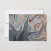 Minimal Black Gray Terracotta Abstrakte Kunst Hoch RSVP Karte (Rückseite)