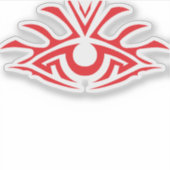 Minimal Black Ink Tattoo Style Artwork Aufkleber (Vorderseite)