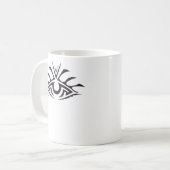 Minimal Black Ink Tattoo Style Artwork Kaffeetasse (Vorderseite Links)