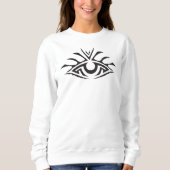 Minimal Black Ink Tattoo Style Artwork Sweatshirt (Vorderseite)