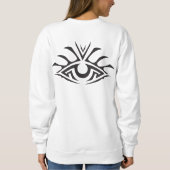 Minimal Black Ink Tattoo Style Artwork Sweatshirt (Rückseite)