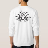 Minimal Black Ink Tattoo Style Artwork Sweatshirt (Rückseite)