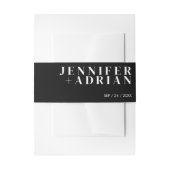 Minimal Black Invitation Bly Band (Vorderseite Beispiel)