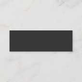 Minimal Black Mini Wedding Website Enclosure Card Visitenkarte (Rückseite)