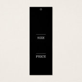 Minimal Black Modern Business Hang Anhänger (Rückseite)