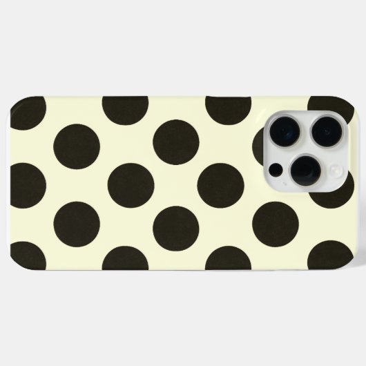 Minimal Black Polka Dot Pattern Case-Mate iPhone Hülle (Rückseite (Horizontal))