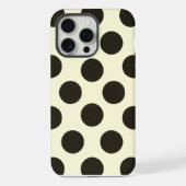 Minimal Black Polka Dot Pattern iPhone Hülle (Rückseite)