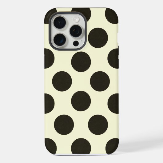 Minimal Black Polka Dot Pattern iPhone Hülle (Rückseite)