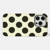 Minimal Black Polka Dot Pattern iPhone Hülle (Rückseite (Horizontal))