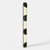 Minimal Black Polka Dot Pattern iPhone Hülle (Rechte Seite)