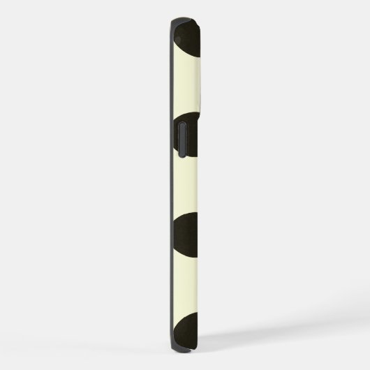 Minimal Black Polka Dot Pattern iPhone Hülle (Rechte Seite)