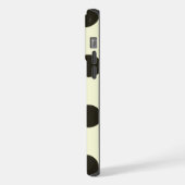 Minimal Black Polka Dot Pattern iPhone Hülle (Linke Seite)