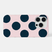 Minimal Black Polka Dot Pattern iPhone Hülle (Rückseite (Horizontal))