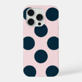 Minimal Black Polka Dot Pattern iPhone Hülle (Rückseite)