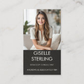 Minimal Black Slate Stone Professional Photo Visitenkarte (Vorderseite)